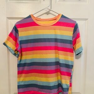 Pastel Striped Shein T-Shirt